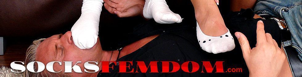 Mistress Valeria tortures socks slave for fun | Socks Femdom
